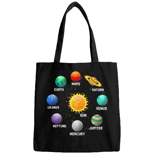Astronaut Job Planets Design Sun Orbit SolarSystem Astronaut Astronomy Bags