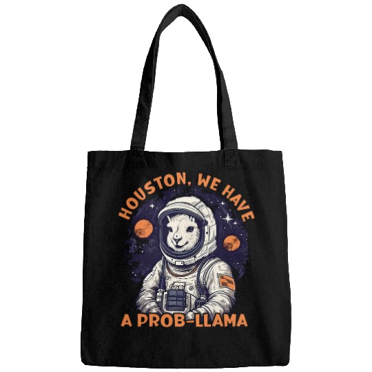Llama Pet HOUSTON WE HAVE A PROBLLAMA Funny llama Astronaut Bags