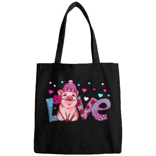 Pig Pet Valentines Day Cupig Love Sun Flowers Cupidon Bags