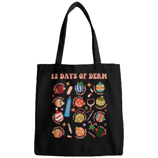nurses Job Dermatology nurses Christmas Balls 12 Days Of Funny Dream Bags