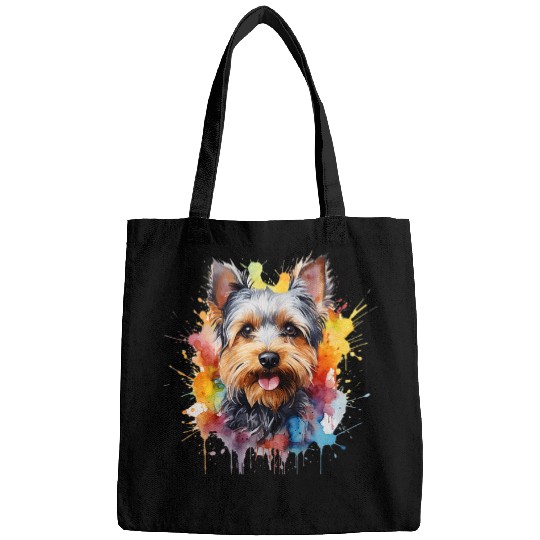 Yorkshire Pet Watercolor Yorkshire Terrier For Yorkie Dog Lovers Bags