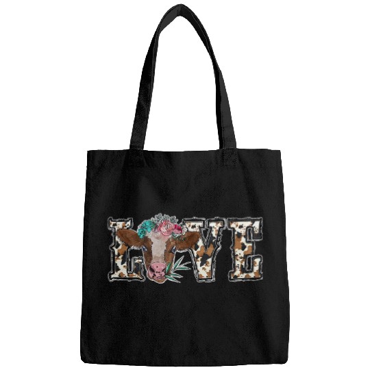 Cow Pet Western Love Cow Cowhide Baby Cows Lover Cow Farmer Farming Bags