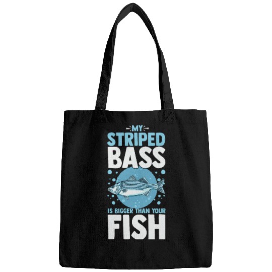 Fishing Fun Striped Bass Fishing Funny Fish Atlantisc Rockfish Bags
