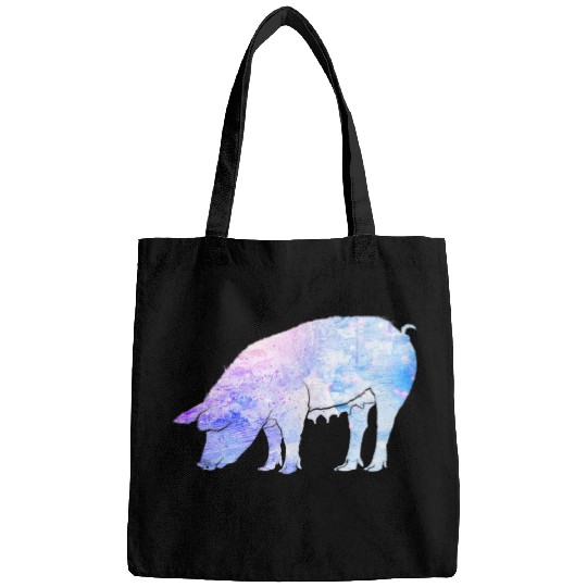 Pig Pet Watercolor Pig Farmer Farming Animal Lovers Agriculture 01 Bags