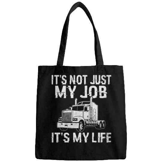 Truck Fun Trucking Trailer Truck Semi Truck Trucker Dad Bags
