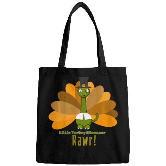 Dinosaur Pet Kids Kids Happy Thanksgiving Dinosaur Rawr Little Turkey Unisex Bags