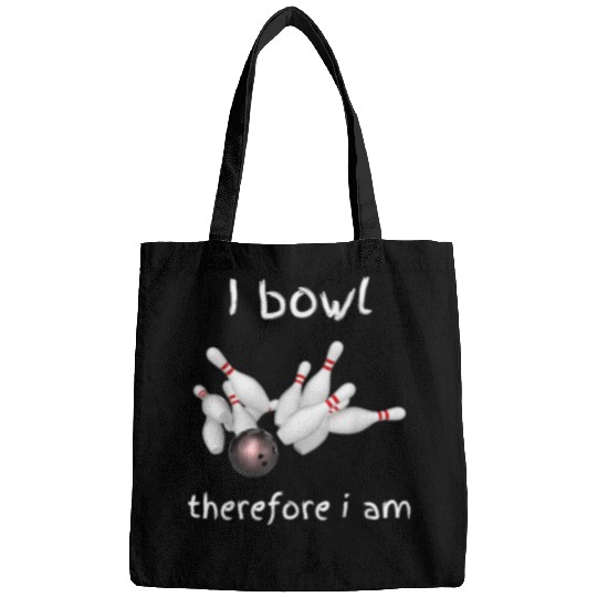 Sport Bowling i bowl therefore i am Fun Bowling Philosophy Bags