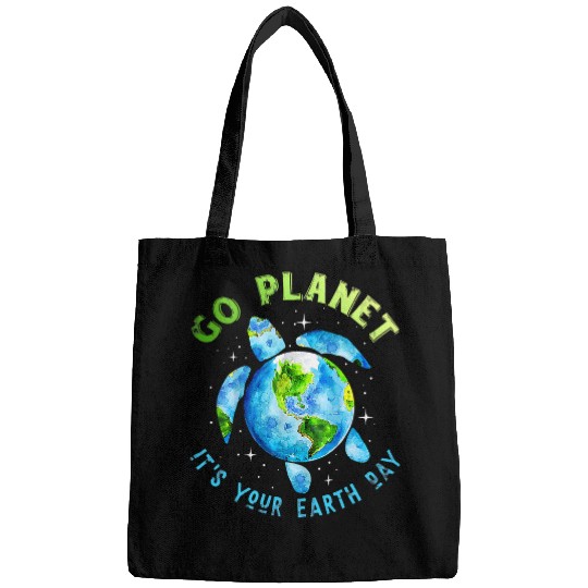Turtle Pet Earth Day Restore Earth Sea Turtle Art Save the Planet 1 Bags