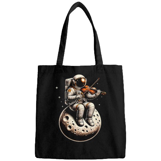 Astronaut Job Playing The Violin On The Moon For Children Bags