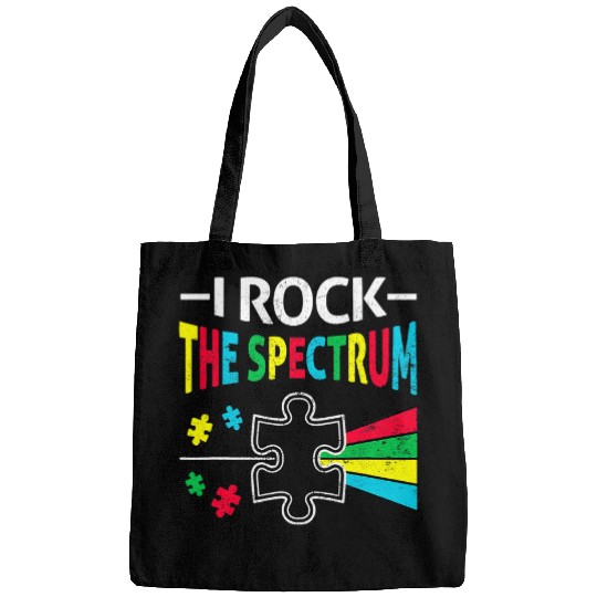 Autism Puzzle Support Autistic Kids Rock Spectrum Bags