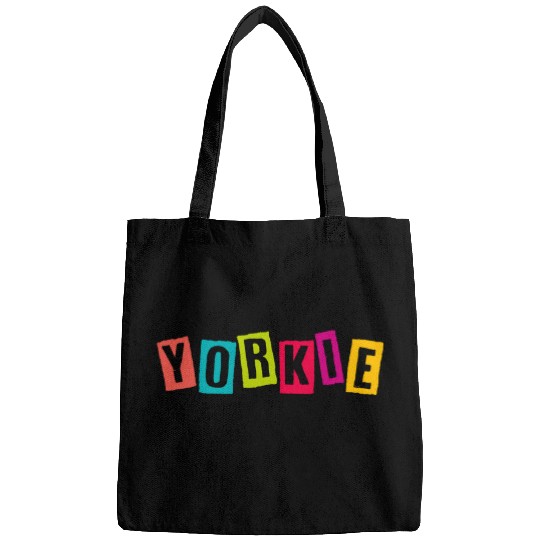 Yorkshire Pet Yorkie in big colorful letters Yorkshire Terrier Bags