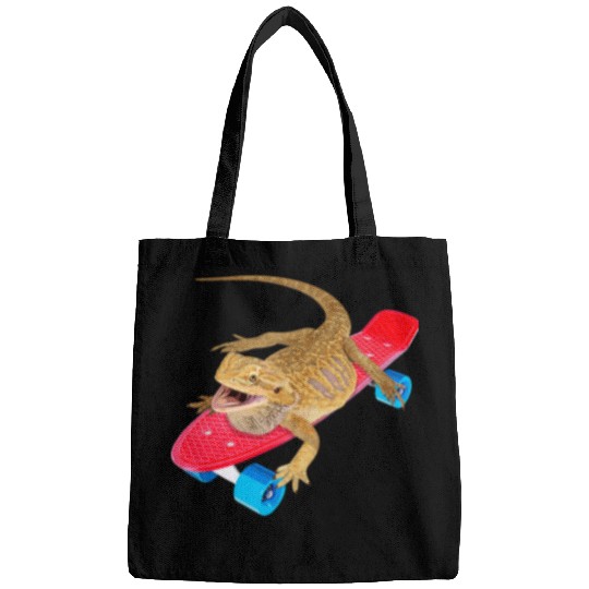 Bearded Dragon Pet Skateboarding Pagona Lizard Reptile Bags