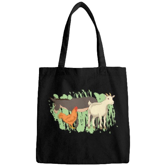 Chicken Pet Goats Lover Cute Goats Donkey Chicken Animal Lover Country Farm Animal Bags