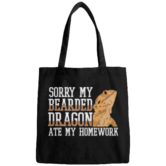 Bearded Dragon Pet Sorry My Bearded Dragon Ate My homeswork Agamid Lizard Bags