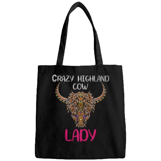 Cow Pet Hairy Farm Animal Scottish Farmer Women Girls Highland Cow Bags
