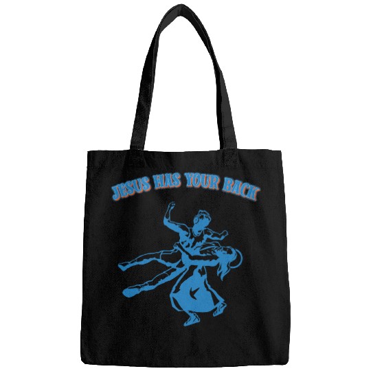 Sport Wrestling Jesus Has Your Back Design Bags