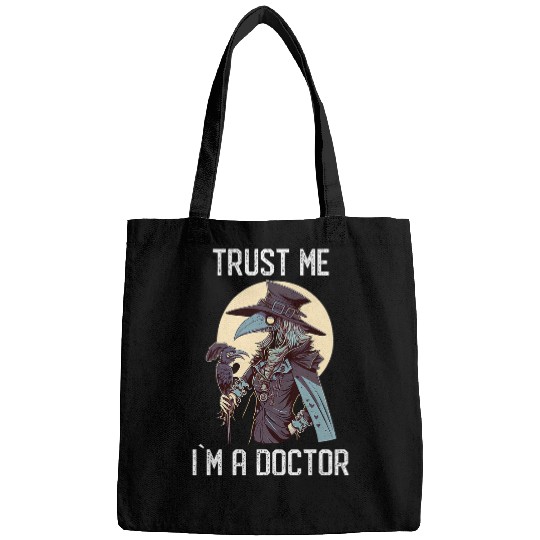 Trust Me I am Doctor Gothic Medieval Female Plague Doctor Bags