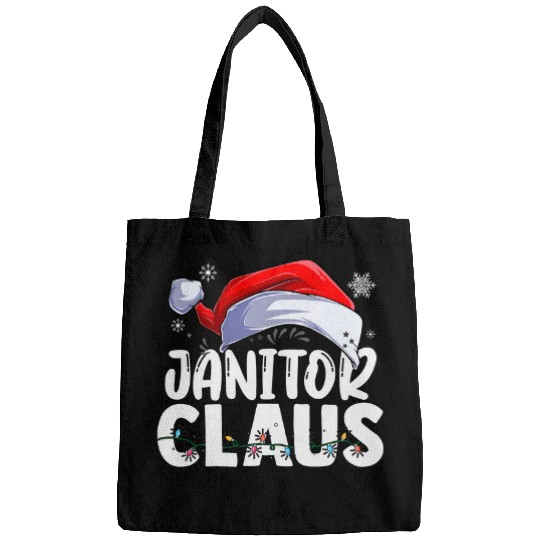 Janitor Santa Claus Christmas Funny Matching Costume Bags