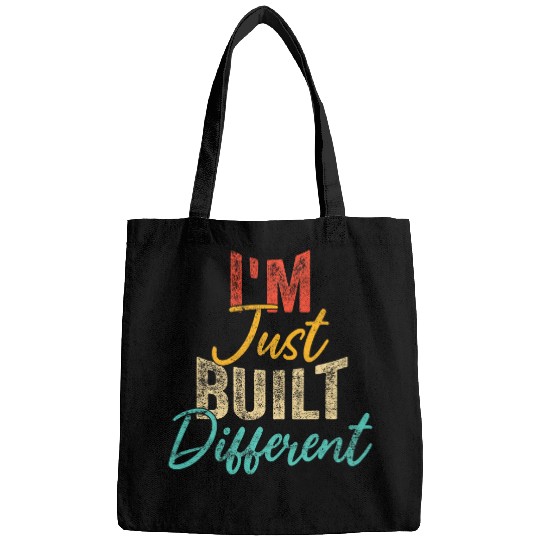 Im Just Built Different 2Funny Fitness Bodybuilding Gym Bags