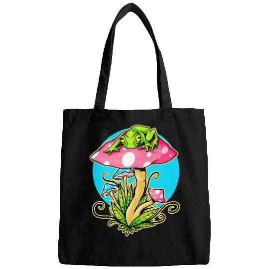 Frog Pet Goth Frog Mushroom Cottagecore 081 Bags