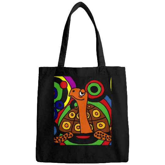 Turtle Pet Smiletodaytees Cute Artistic Box Turtle Abstract Art Bags