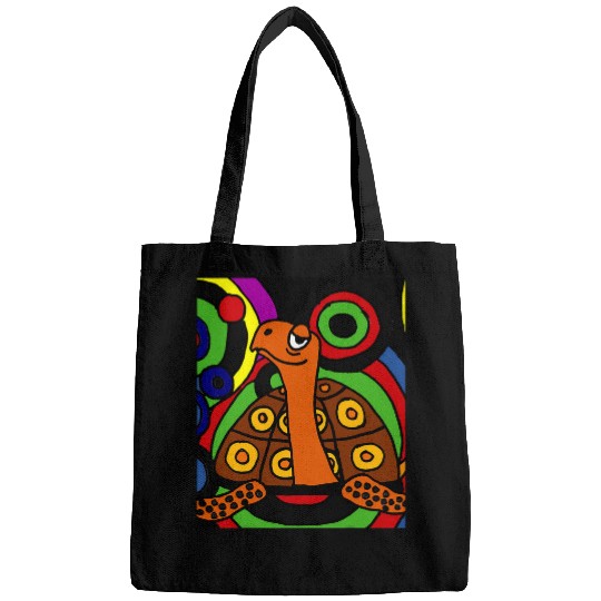 Turtle Pet Smiletodaytees Cute Artistic Box Turtle Abstract Art Bags
