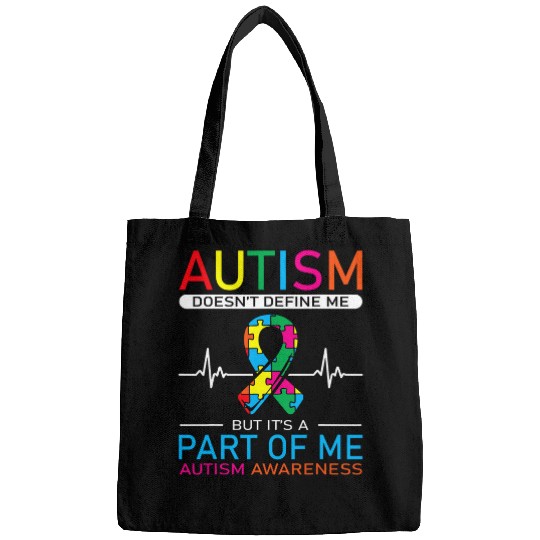 Autism Puzzle Doesnt Define Me But Its A Part Of Me Love Advocacy 1 Bags