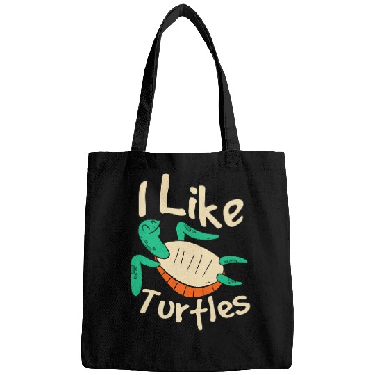 Turtle Pet Funny Animal Tortoise I like Turtles Reptiles 010 Bags