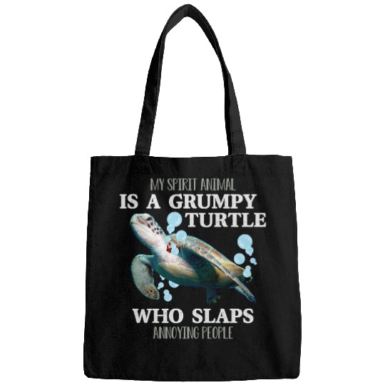 Turtle Pet My Spirit Animal Is Grumpy Turtle Who Slaps Annoying People 27 Bags