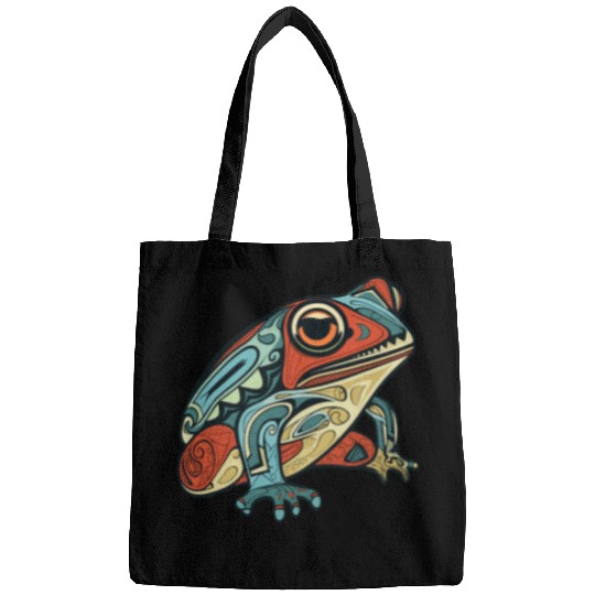Frog Pet Native American Indian Style Art Pacific Northwest 11 7 Bags