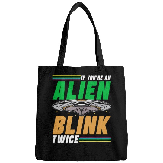 Aliens UFO If Youre An Alien Blink Twice Astronomy Space Astronaut 6 Bags