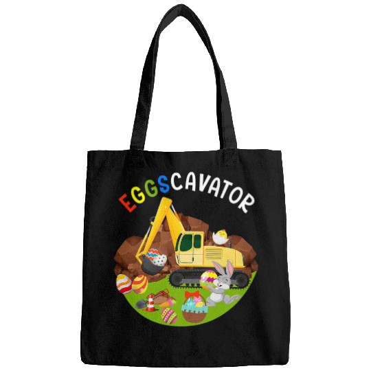 Excavator Fun Eggscavator Funny Easter Egg Hunt For Kids Toddler Bags