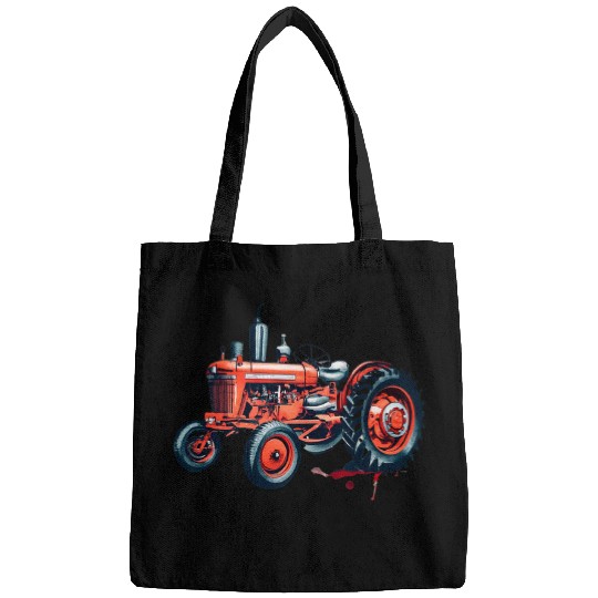 Farmal Model h Tractor Watercolor Graphic Bags