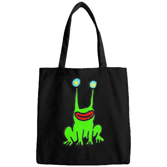 Frog Pet Happy Frog Graffiti Art Lime Bags
