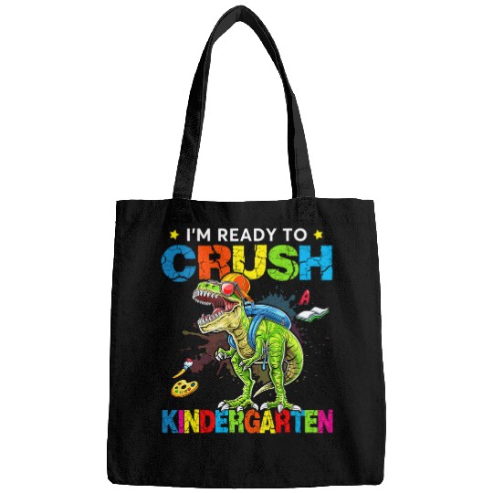 Dinosaur Pet Im Ready To Crush Kindergarten Dinosaur First Day Of School 1 Bags