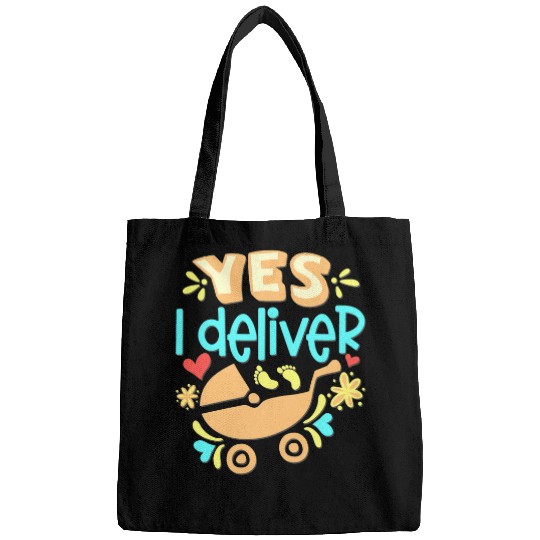 Womens Yes I Deliver 2Funny Midwife Doula Birthing Professional Bags