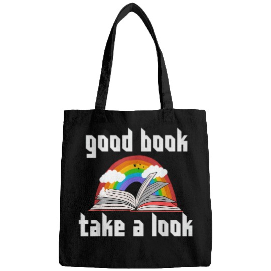 Book Fun Gift Good Book Take a Look Rainbow reading books Girl Bags