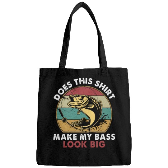Fishing Fun Does This Make My Bass Look Big Dads Men Trout Fishing Bags