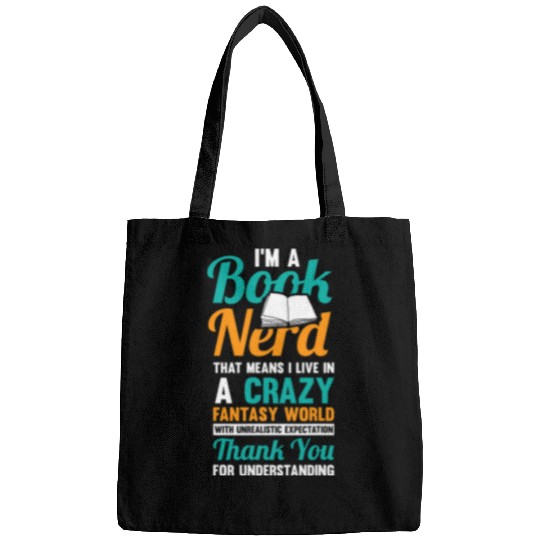 Book Fun Nerd Literature Gift For Book Nerds And Book Readers Bags