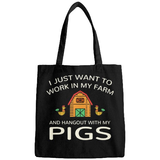 Pig Pet Work In Farm And Hangout With Pig Lover Farm Animals 01 Bags