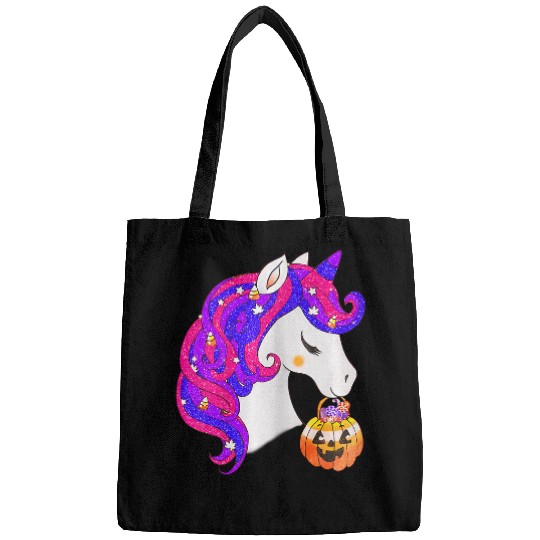 Unicorn Pet cute halloween girls kids candy corn unicorn lover pumpkin Bags
