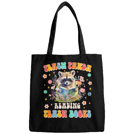 Book Fun Bookish Raccoon Trash Panda Reading Trash Bags