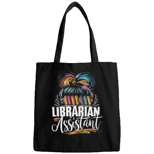 Librarian Assistant Book Lover Funny Women Library Bags