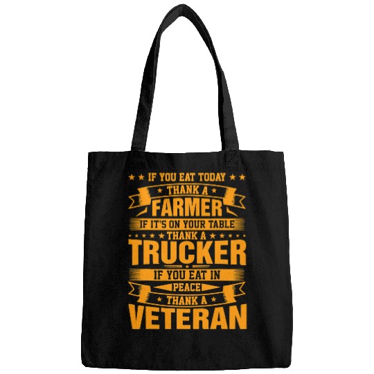 Truck Fun If You Eat Today Thank A Farmer Trucker Bags