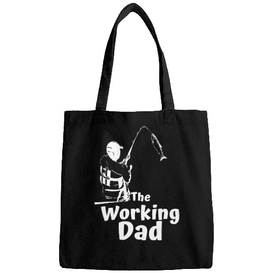 Fishing Fun The Working Dad Fishing Daddy Funny Fishing Fathers Day Bags