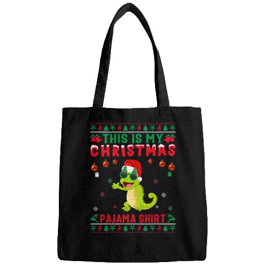 Chameleon Pet Ugly xmass Holiday This Is My Chameleon Christmas Pajama Bags