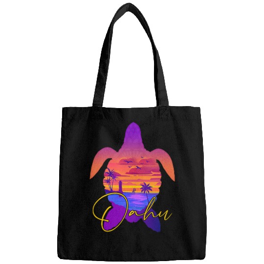 Turtle Pet Oahu Hawaii Sunset Sea Turtle Matching Family Vacation Bags