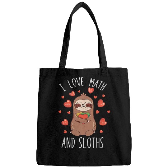 Sloth Pet I Love Math And Sloths  Funny Sloth Lover Gift Bags