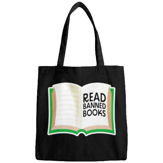 Book Fun READ BANNED BOOKS book lover bibliophile librarian reading 2 Bags