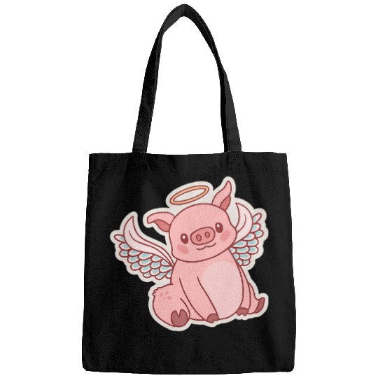 Pig Pet with Halo Sky Angel Wings Angel Wings Bags